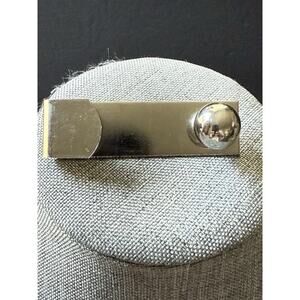 Vintage MCM Eyeglass Holder Ball Hook Brooch Stainless Steel 1950s Abstract Deco